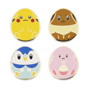 1-Pikachu, Chansey, Eevee & Piplup Spring Egg Pokémon Pins-1