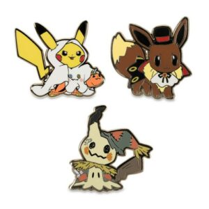19-Halloween Pikachu, Eevee & Mimikyu Pokémon Pins-1