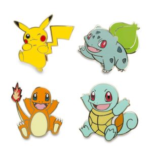 21-Bulbasaur, Charmander, Squirtle & Pikachu Pokémon Pins-1-1