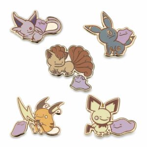 23-Ditto As Espeon, Umbreon, Vulpix, Raichu & Pichu Pokémon Pins-1