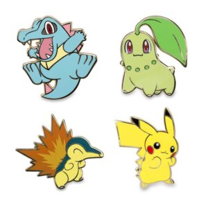 24-Pikachu, Chikorita, Cyndaquil & Totodile Pokémon Pins-1-1