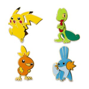 27-Pikachu, Treecko, Torchic & Mudkip Pokémon Pins-1