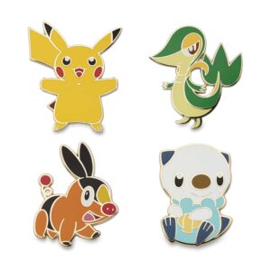 33-Snivy, Tepig, Oshawott & Pikachu Pokémon Pins-1-1
