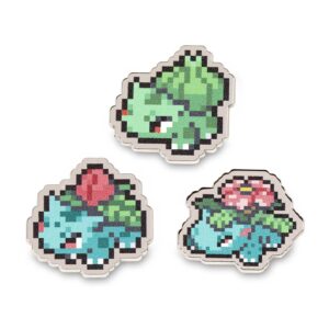 1-Bulbasaur, Ivysaur & Venusaur Pokémon Pixel Pins-1