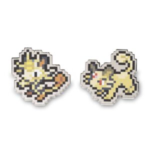 22-Meowth & Persian Pokémon Pixel Pins-1