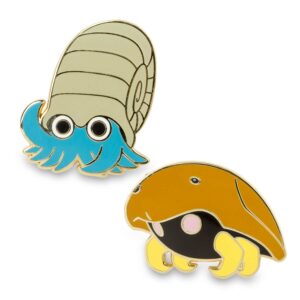 4-Omanyte & Kabuto Pokémon Pins-1