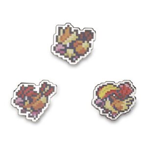 6-Pidgey, Pidgeotto & Pidgeot Pokémon Pixel Pins-1
