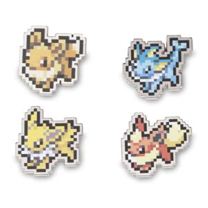 63-Eevee, Vaporeon, Jolteon & Flareon Pokémon Pixel Pins-1