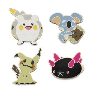 8-Pyukumuku, Komala, Togedemaru & Mimikyu Pokémon Pins-1