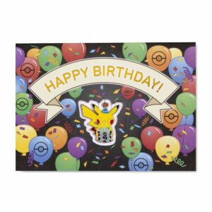 Birthday 2023 Pikachu Birthday Balloons Pokémon Greeting Card Pin-1