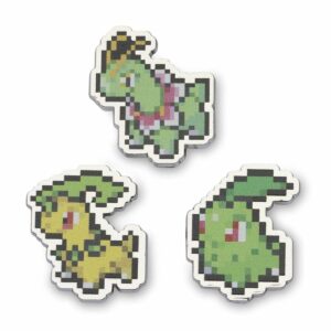 72-Chikorita, Bayleef & Meganium Pokémon Pixel Pins-1