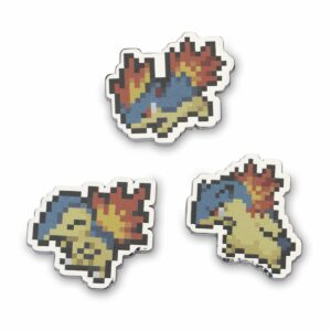73-Cyndaquil, Quilava & Typhlosion Pokémon Pixel Pins-1