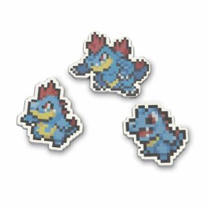 74-Totodile, Croconaw & Feraligatr Pokémon Pixel Pins-1